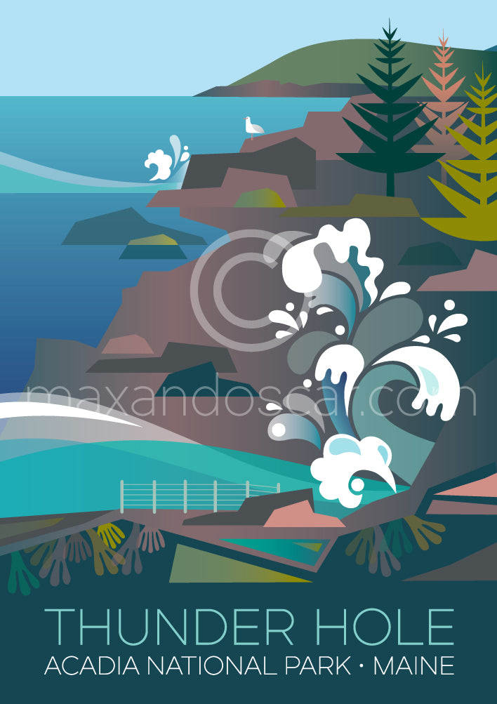 ACADIA NATIONAL PARK, THUNDER HOLE PRINT