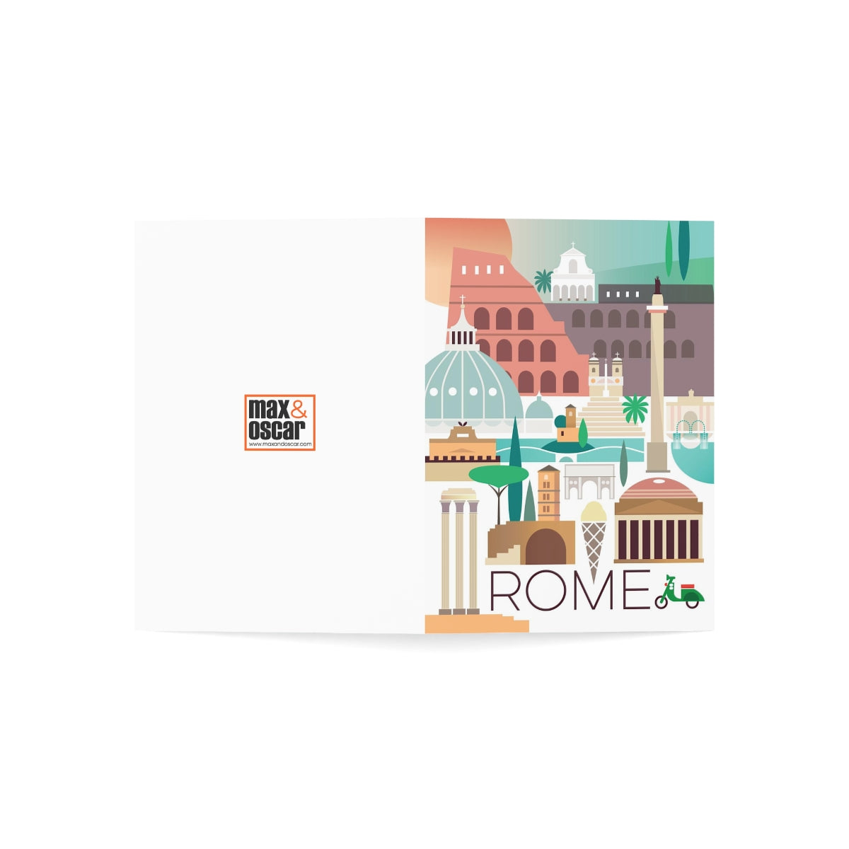 Rome Folded Matte Notecards + Envelopes (10pcs)