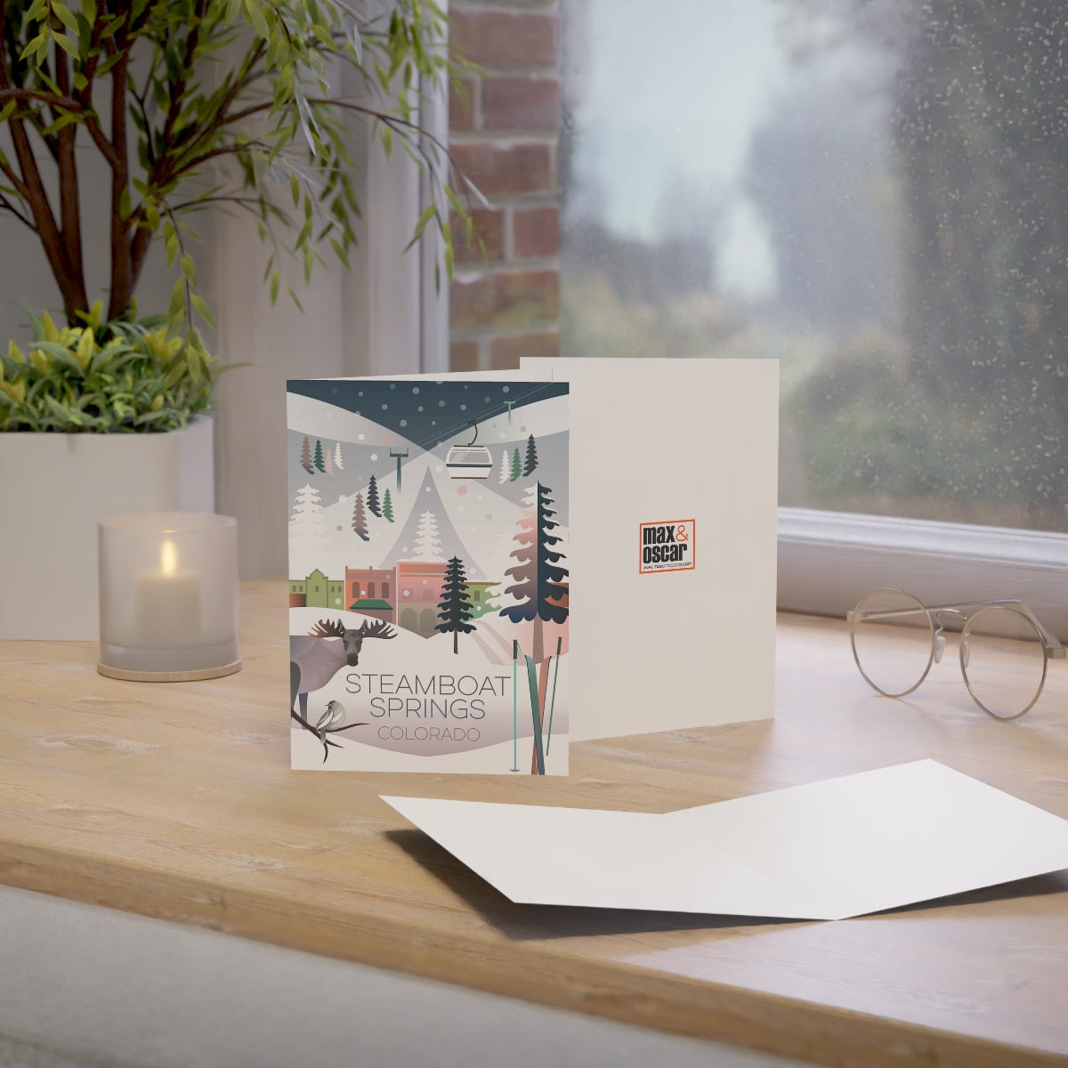 Steamboat Springs Folded Matte Notecards + Envelopes (10pcs)