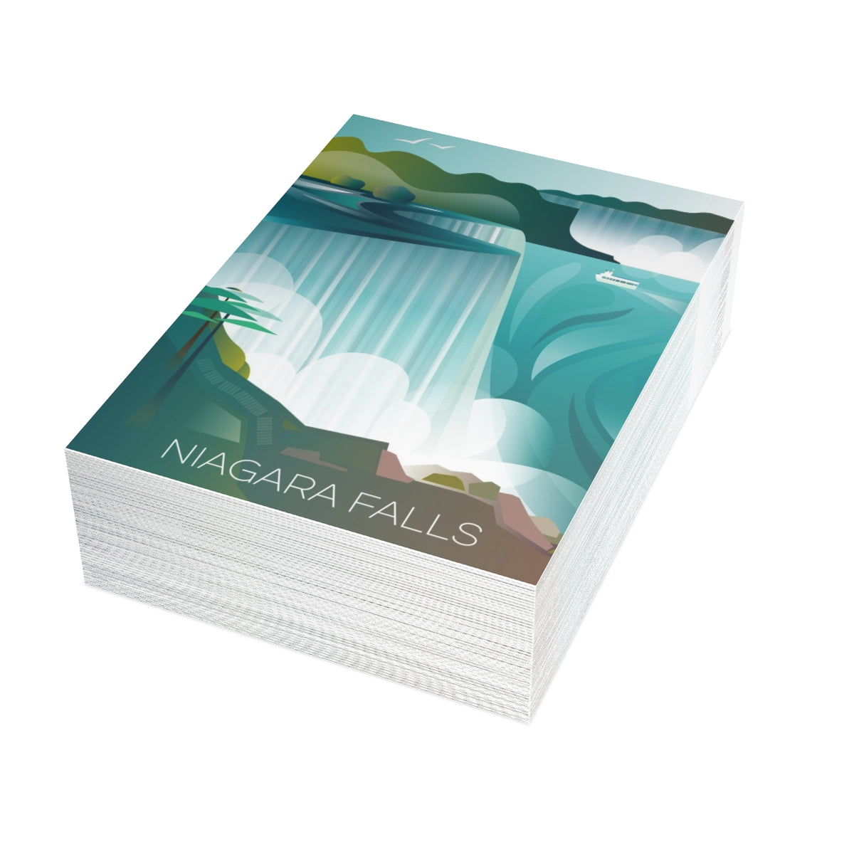 Niagara Falls Folded Matte Notecards + Envelopes (10pcs)