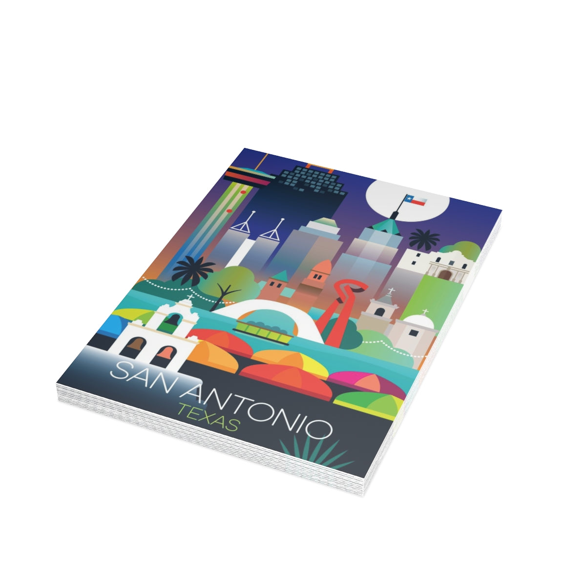 San Antonio Folded Matte Notecards + Envelopes (10pcs)