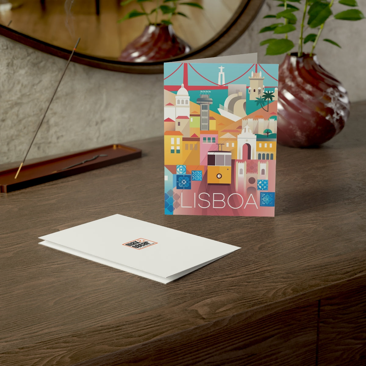 Lisbon Folded Matte Notecards + Envelopes (10pcs)