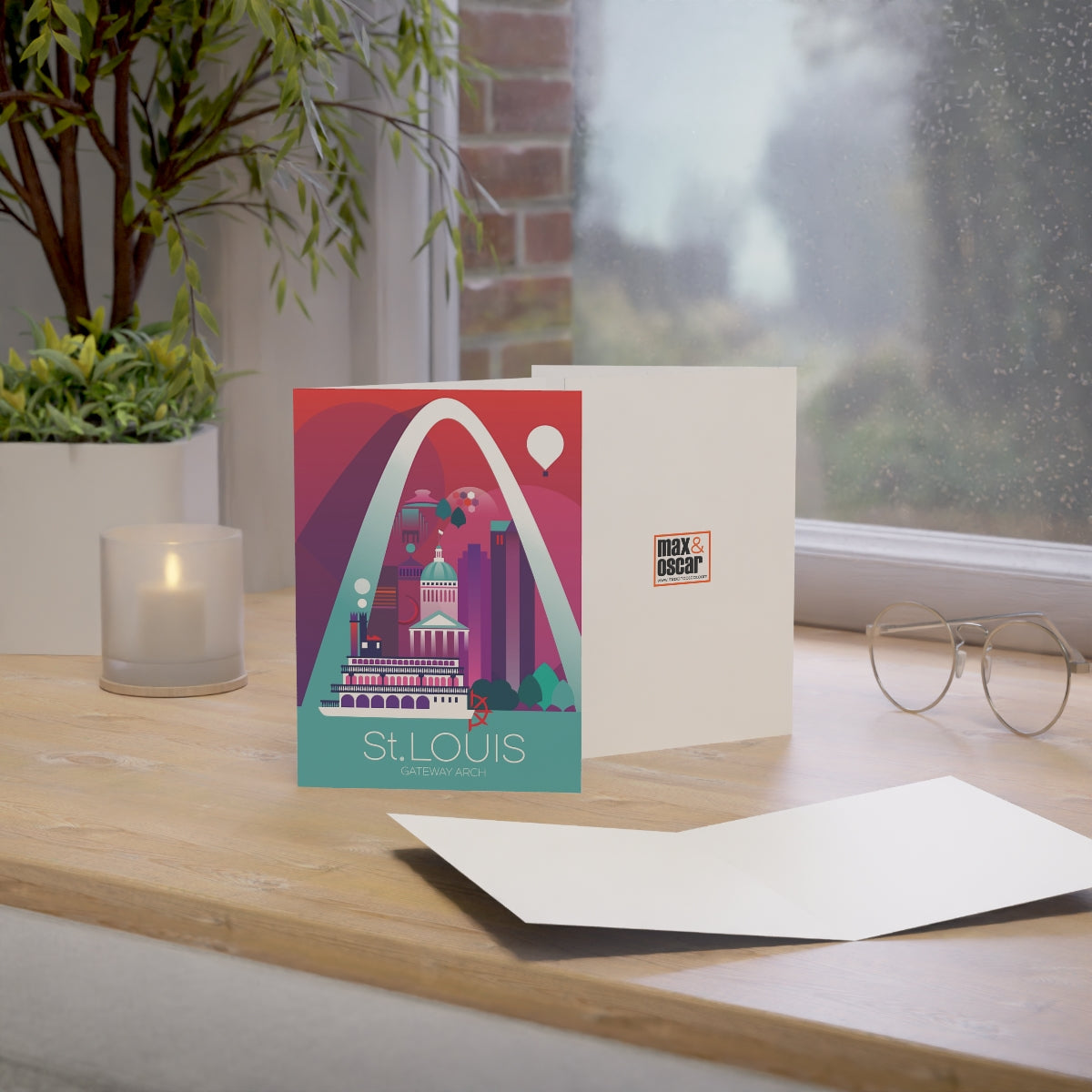 St Louis Folded Matte Notecards + Envelopes (10pcs)