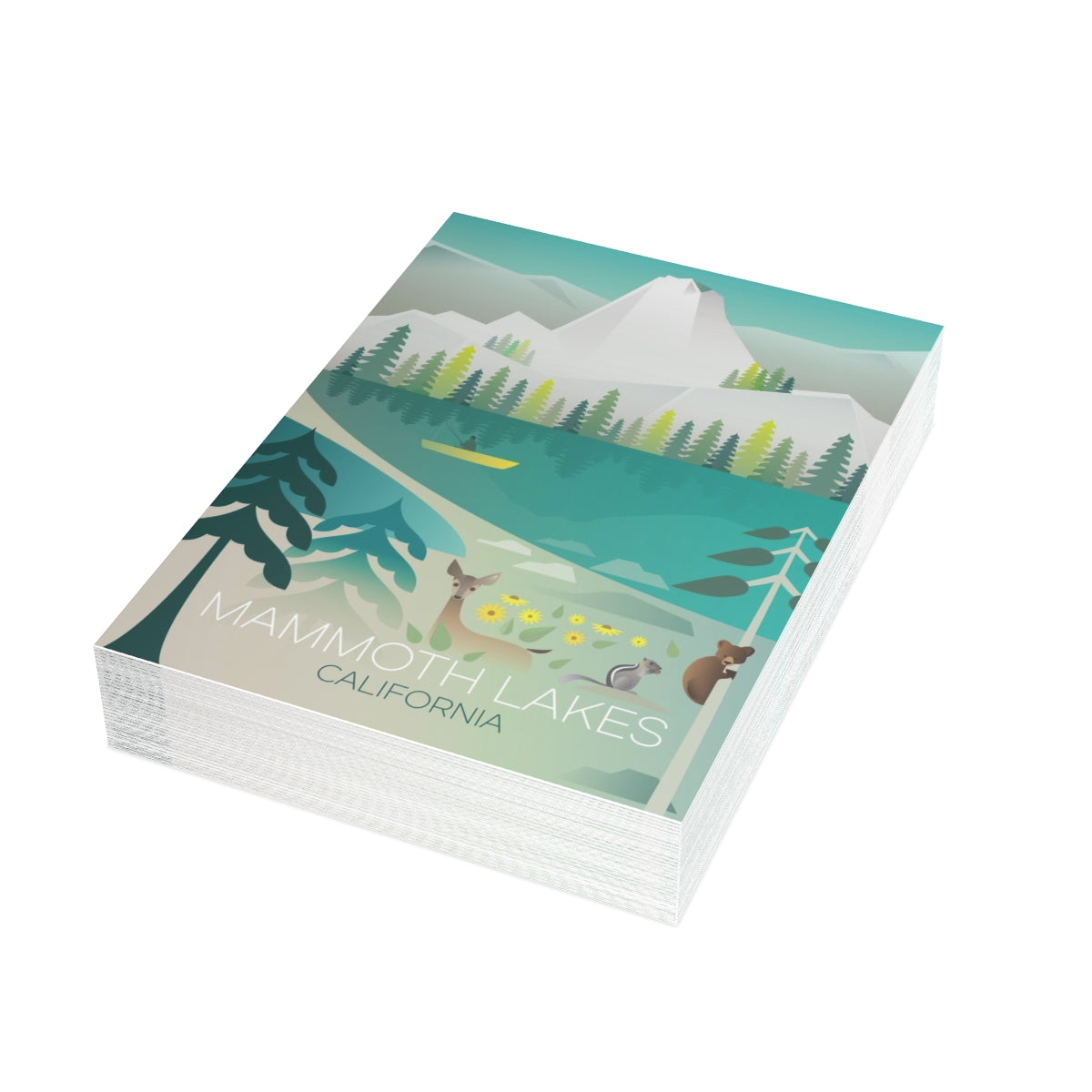 Mammoth Lakes Folded Matte Notecards + Envelopes (10pcs)