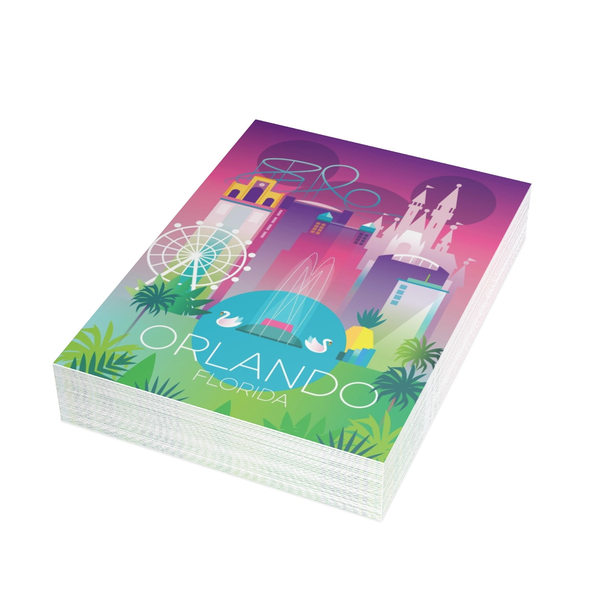 Orlando Folded Matte Notecards + Envelopes (10pcs)