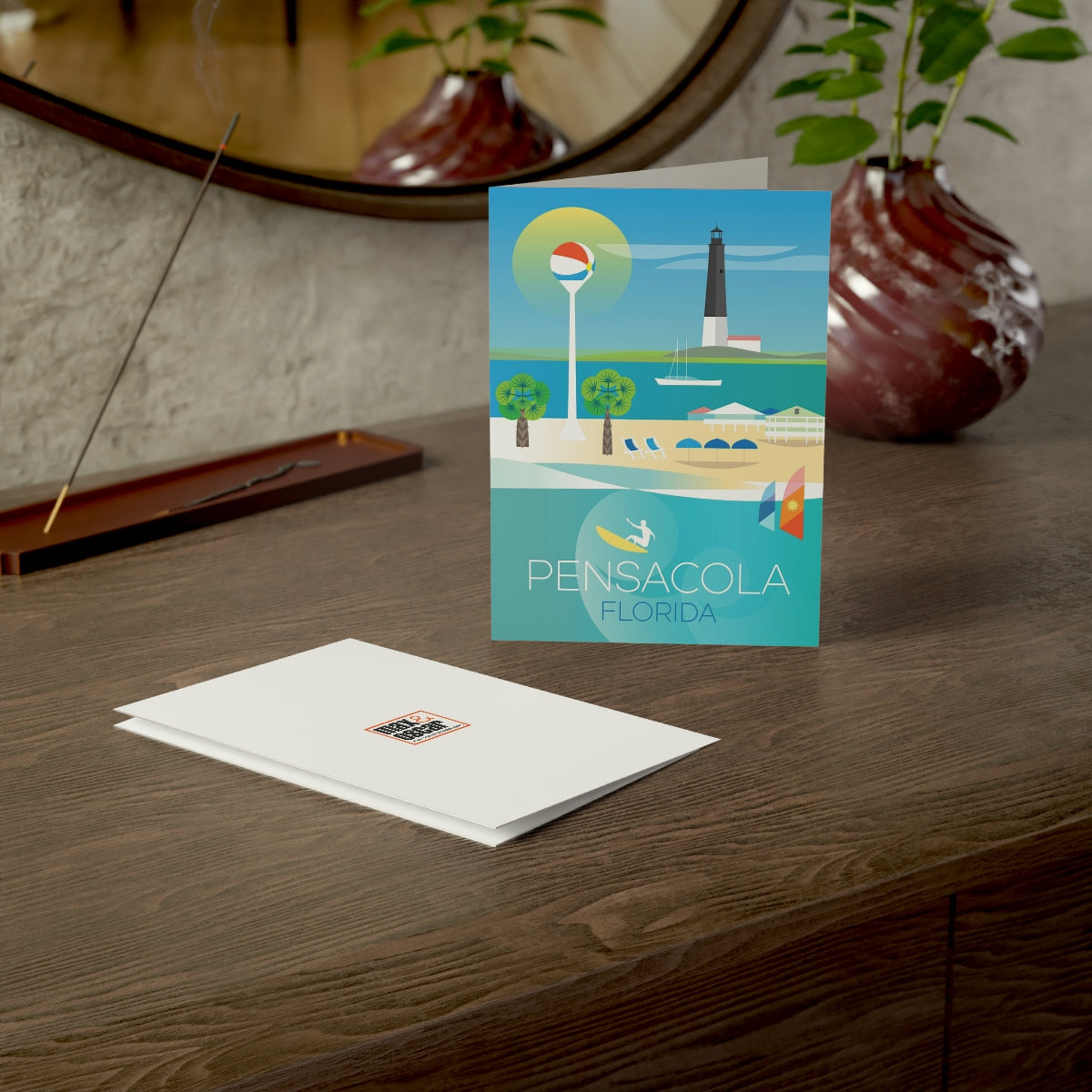 Pensacola Folded Matte Notecards + Envelopes (10pcs)
