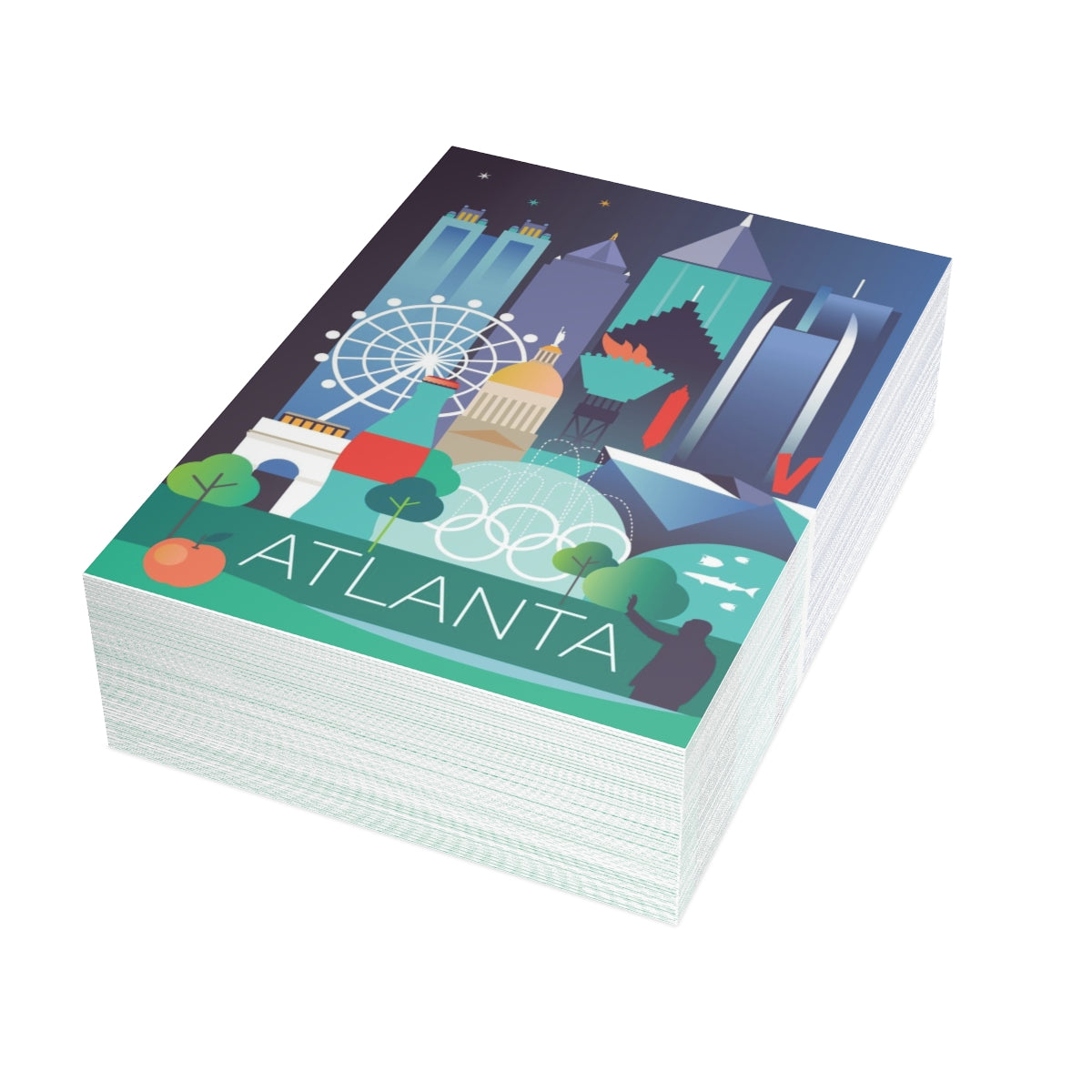 Atlanta Folded Matte Notecards + Envelopes (10pcs)