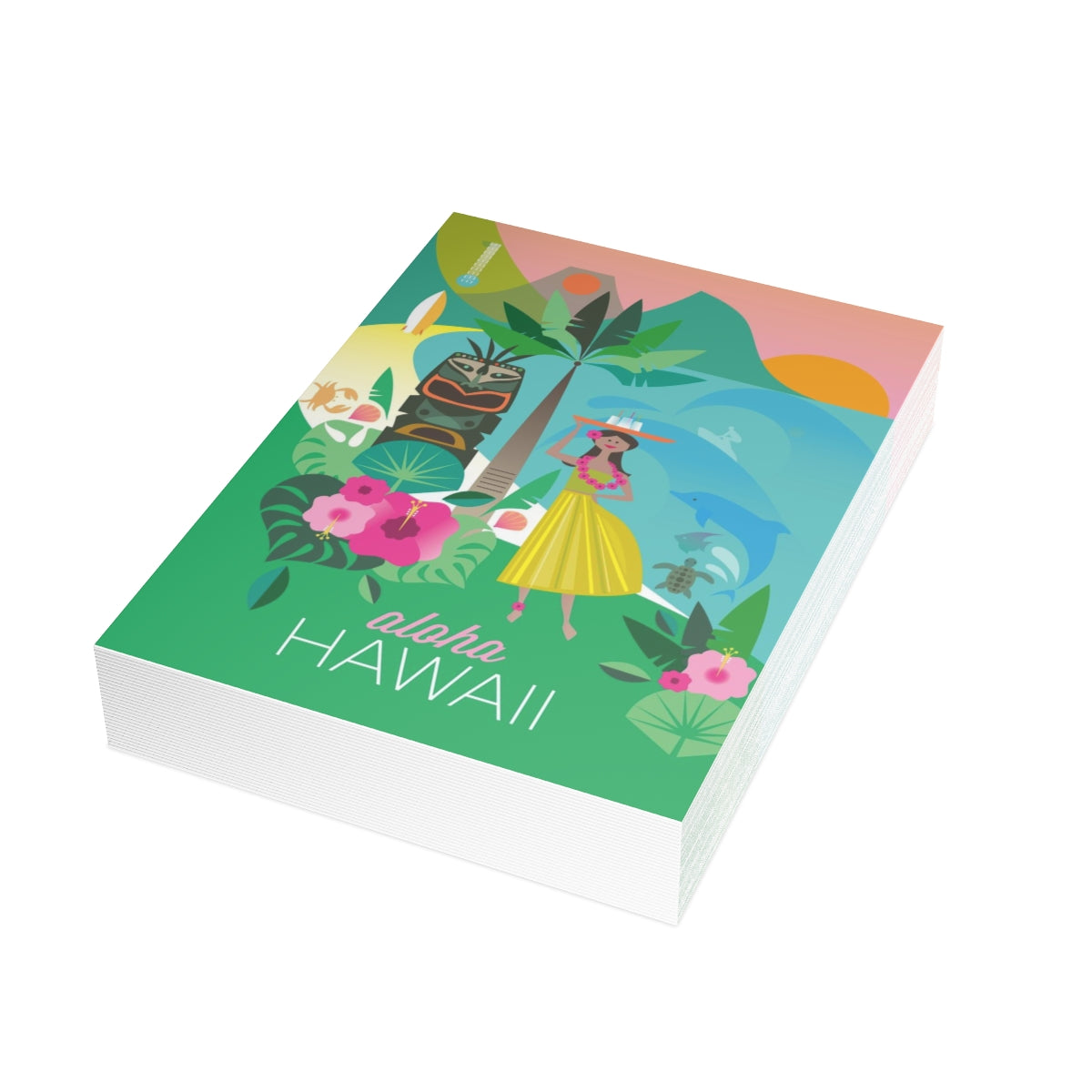 Hawaii Folded Matte Notecards + Envelopes (10pcs)