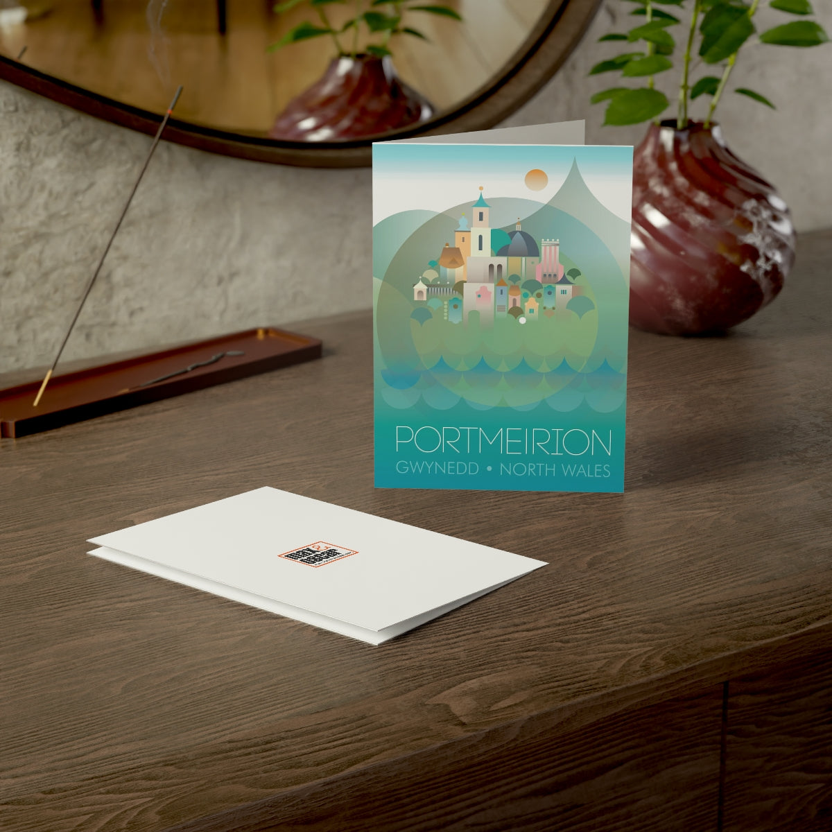 Portmeirion Folded Matte Notecards + Envelopes (10pcs)