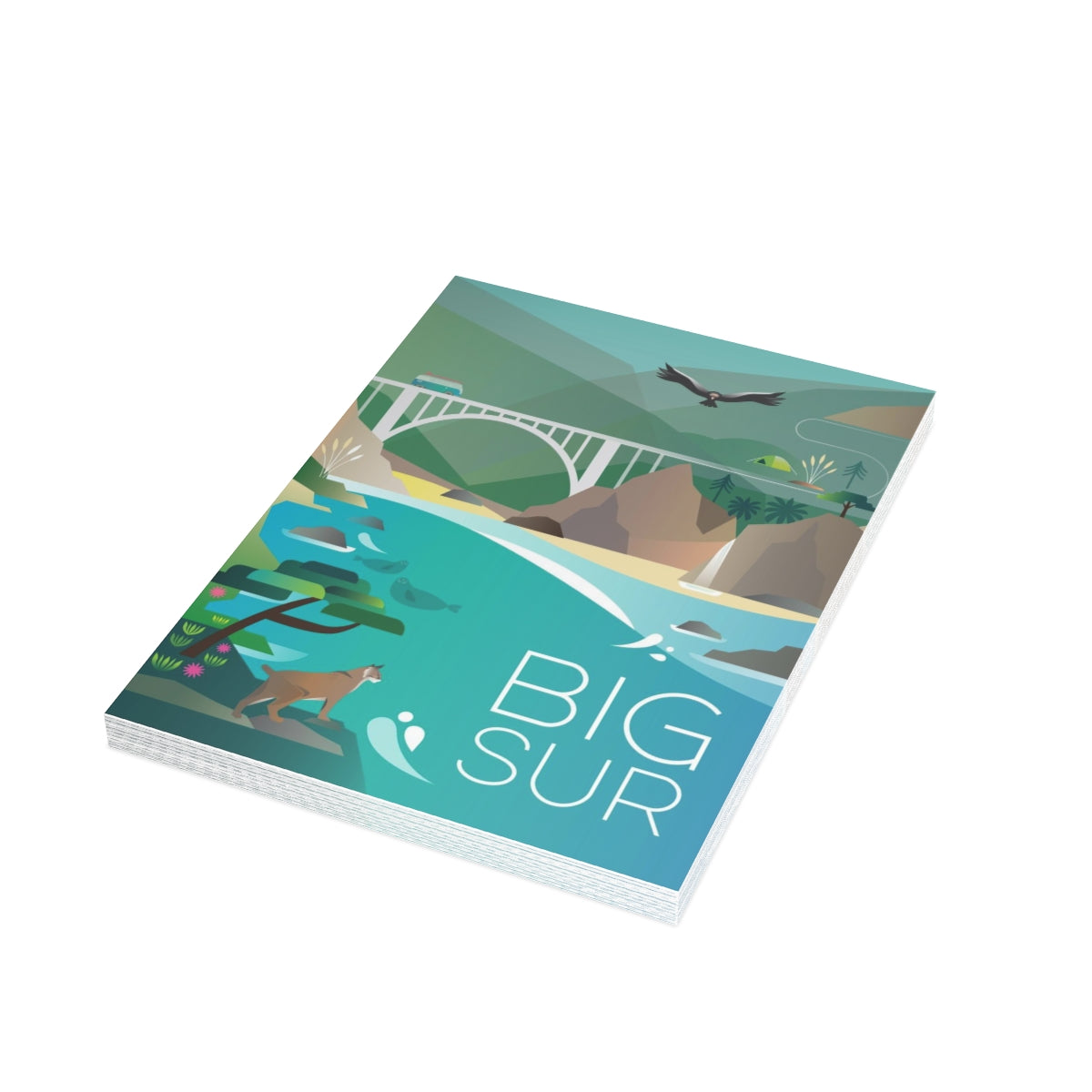 Big Sur Folded Matte Notecards + Envelopes (10pcs)