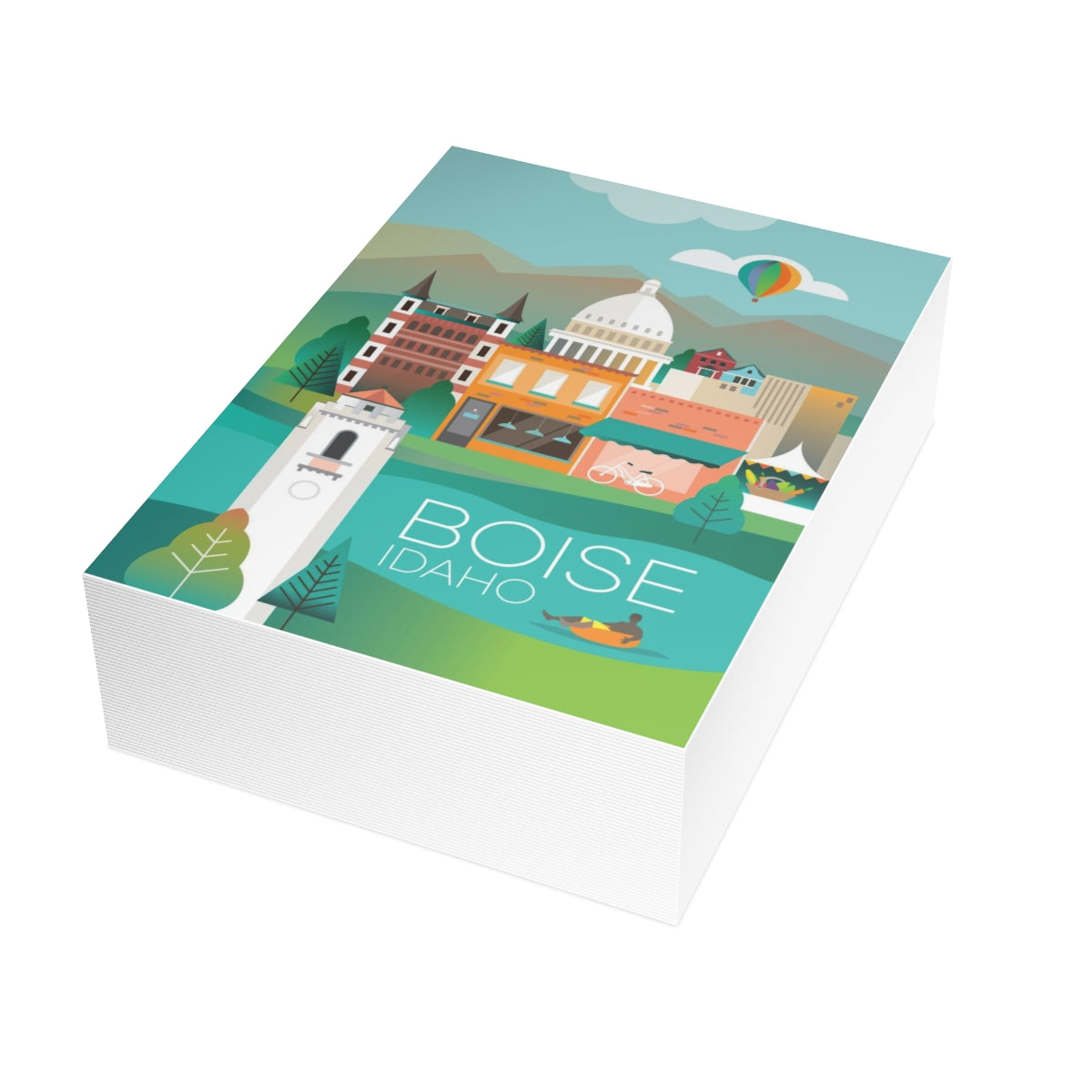 Boise Folded Matte Notecards + Envelopes (10pcs)