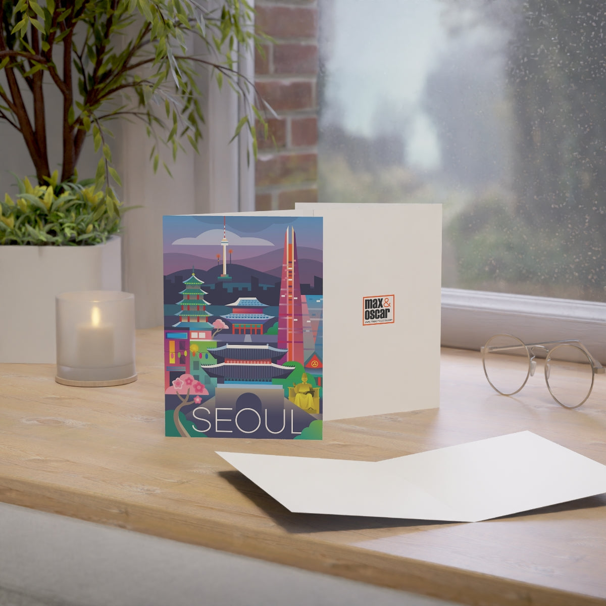 Seoul Folded Matte Notecards + Envelopes (10pcs)