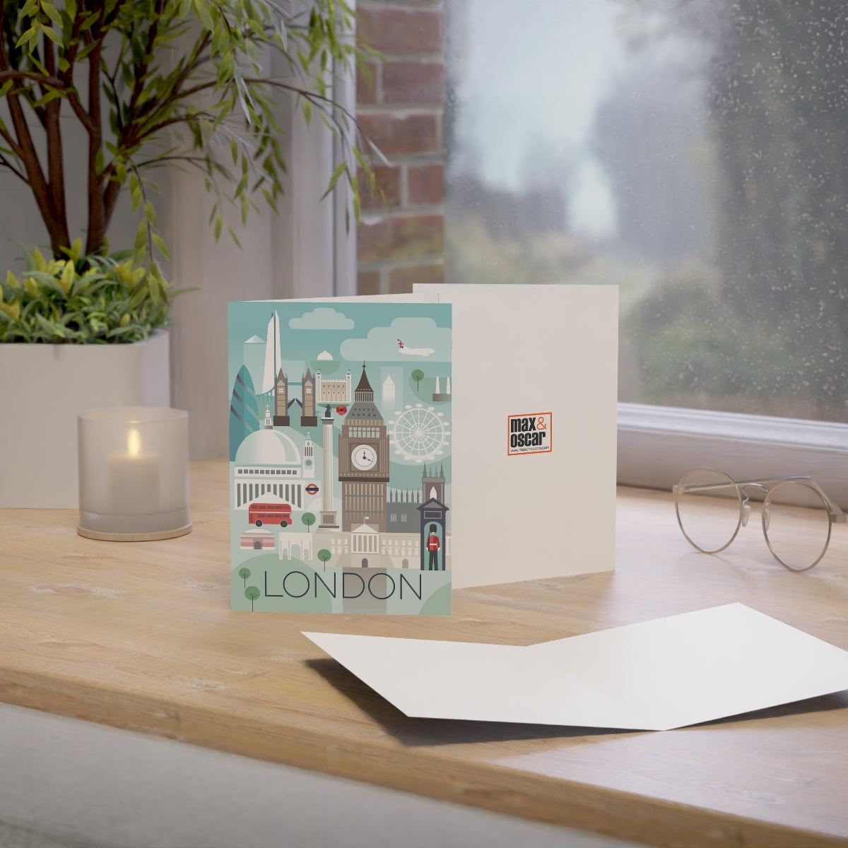 London Folded Matte Notecards + Envelopes (10pcs)