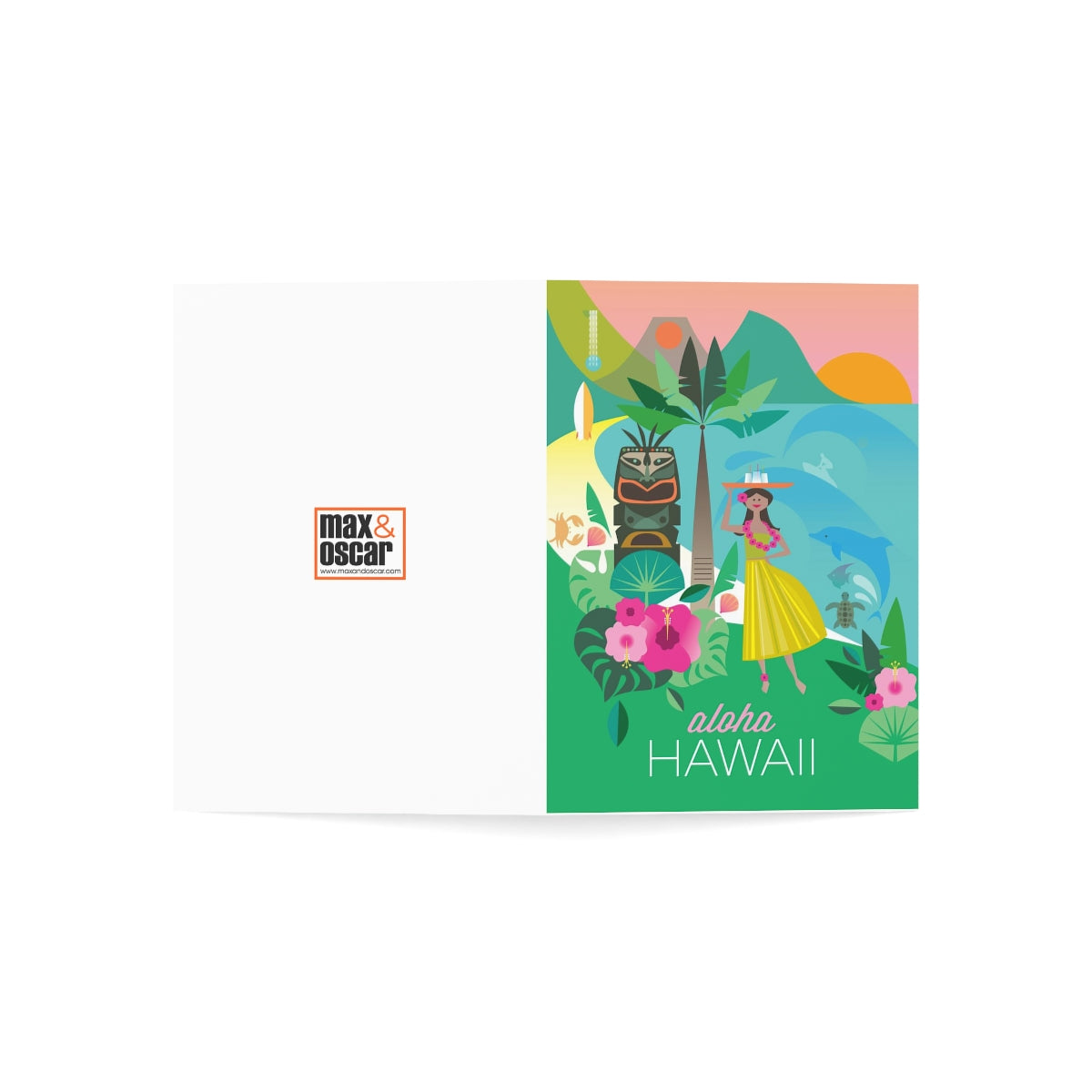 Hawaii Folded Matte Notecards + Envelopes (10pcs)