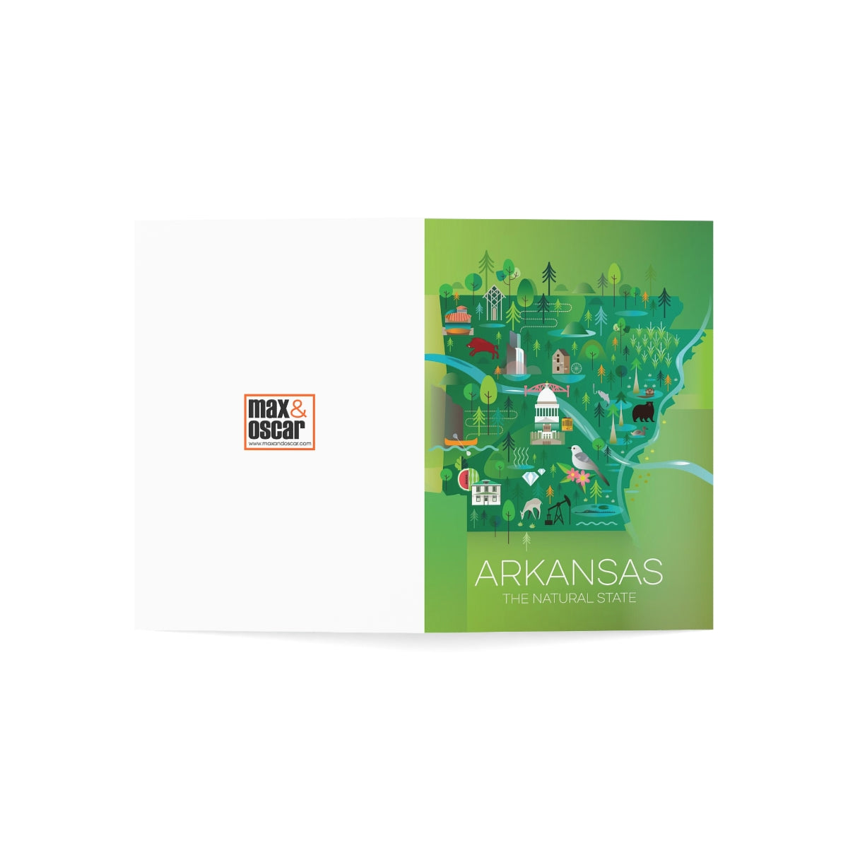 Arkansas Folded Matte Notecards + Envelopes (10pcs)