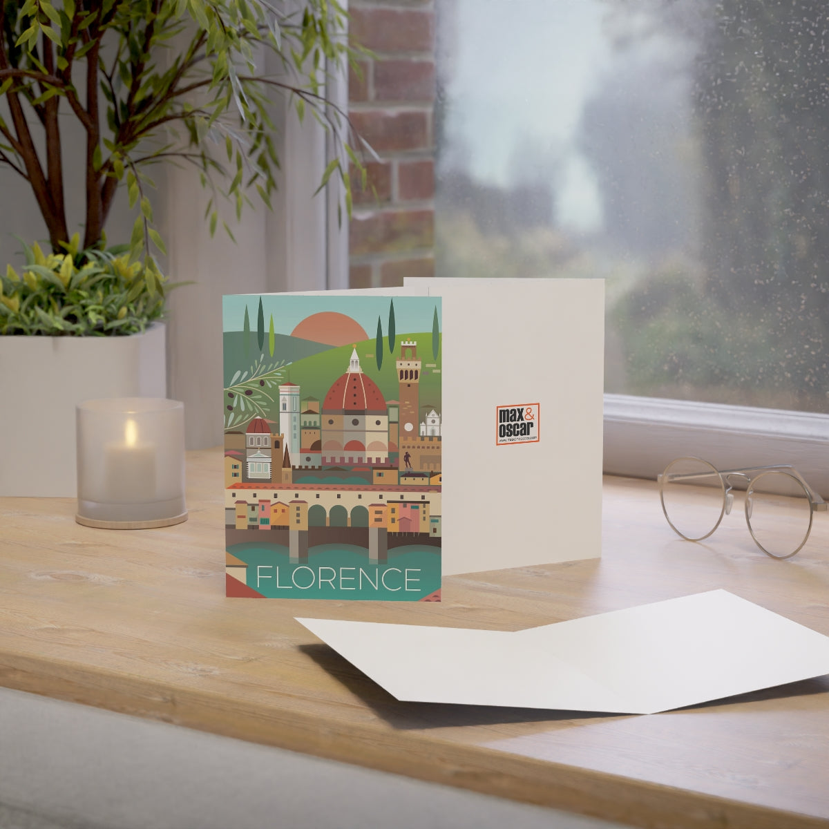 Florence Folded Matte Notecards + Envelopes (10pcs)