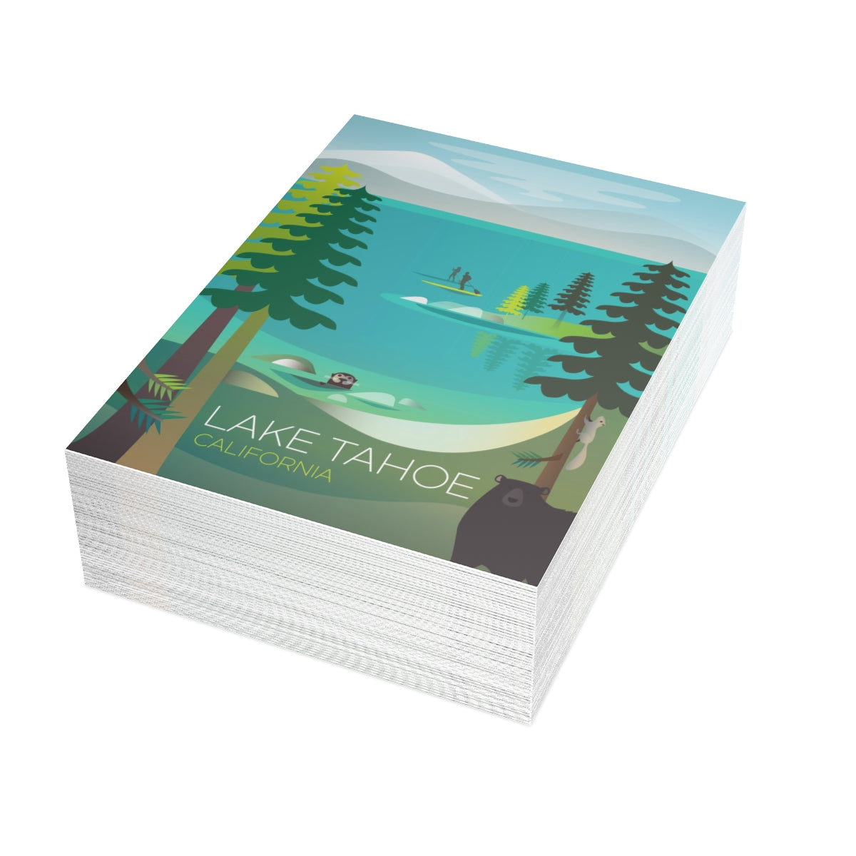 Lake Tahoe Folded Matte Notecards + Envelopes (10pcs)