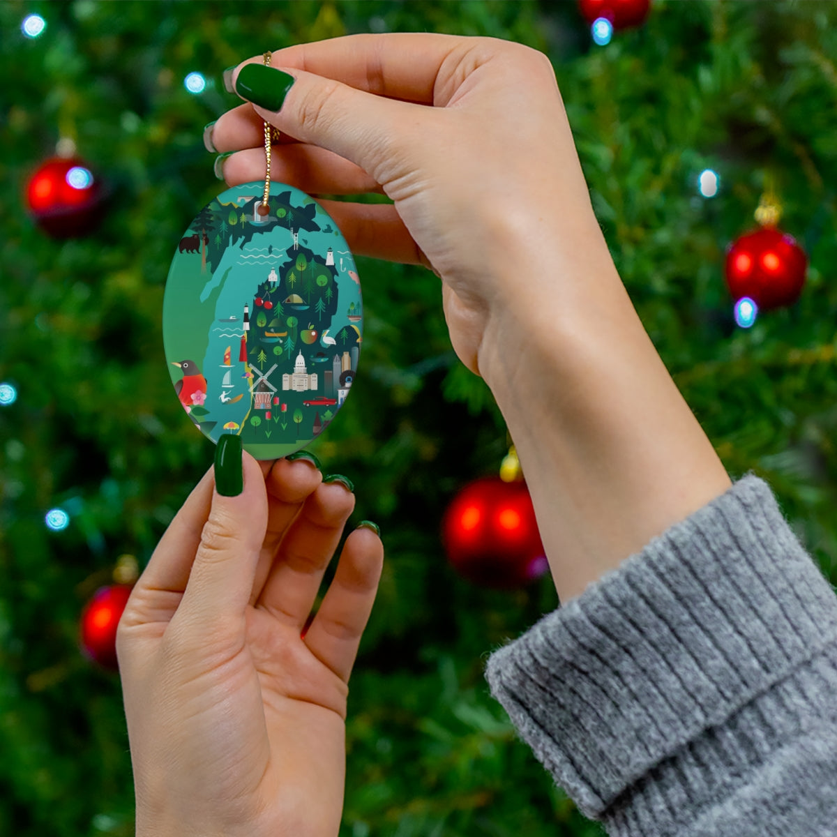 Michigan-Keramik-Ornament