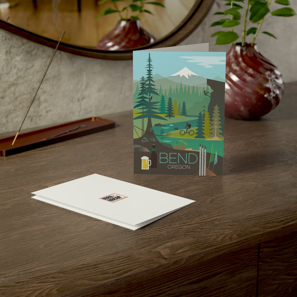 Bend Folded Matte Notecards + Envelopes (10pcs)