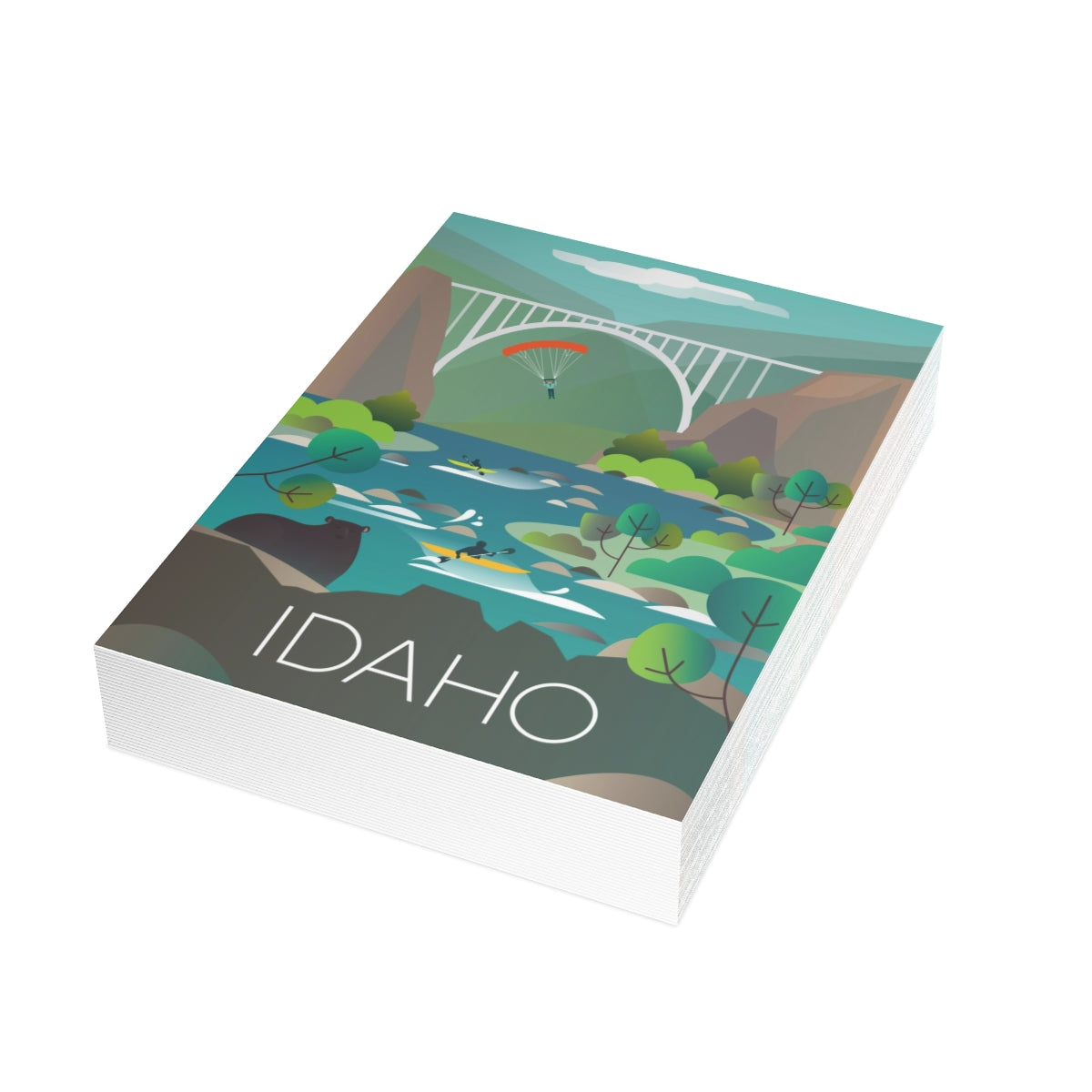 Idaho Folded Matte Notecards + Envelopes (10pcs)