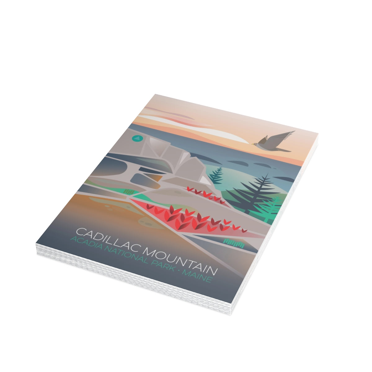 Acadia National Park, Cadillac Mountain Folded Matte Notecards + Envelopes (10pcs)