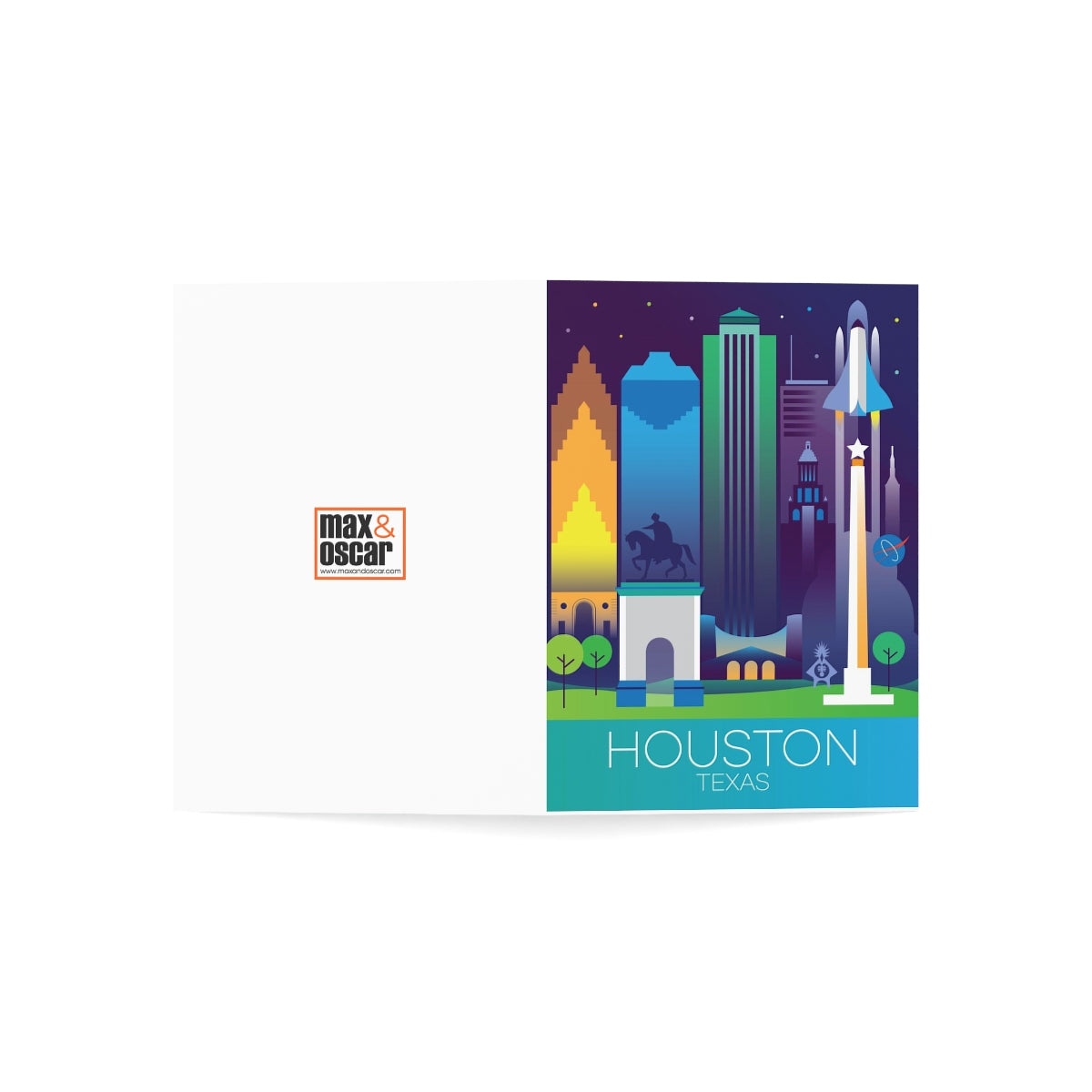 Houston Folded Matte Notecards + Envelopes (10pcs)