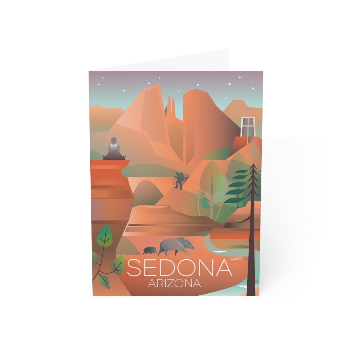 Sedona Folded Matte Notecards + Envelopes (10pcs)