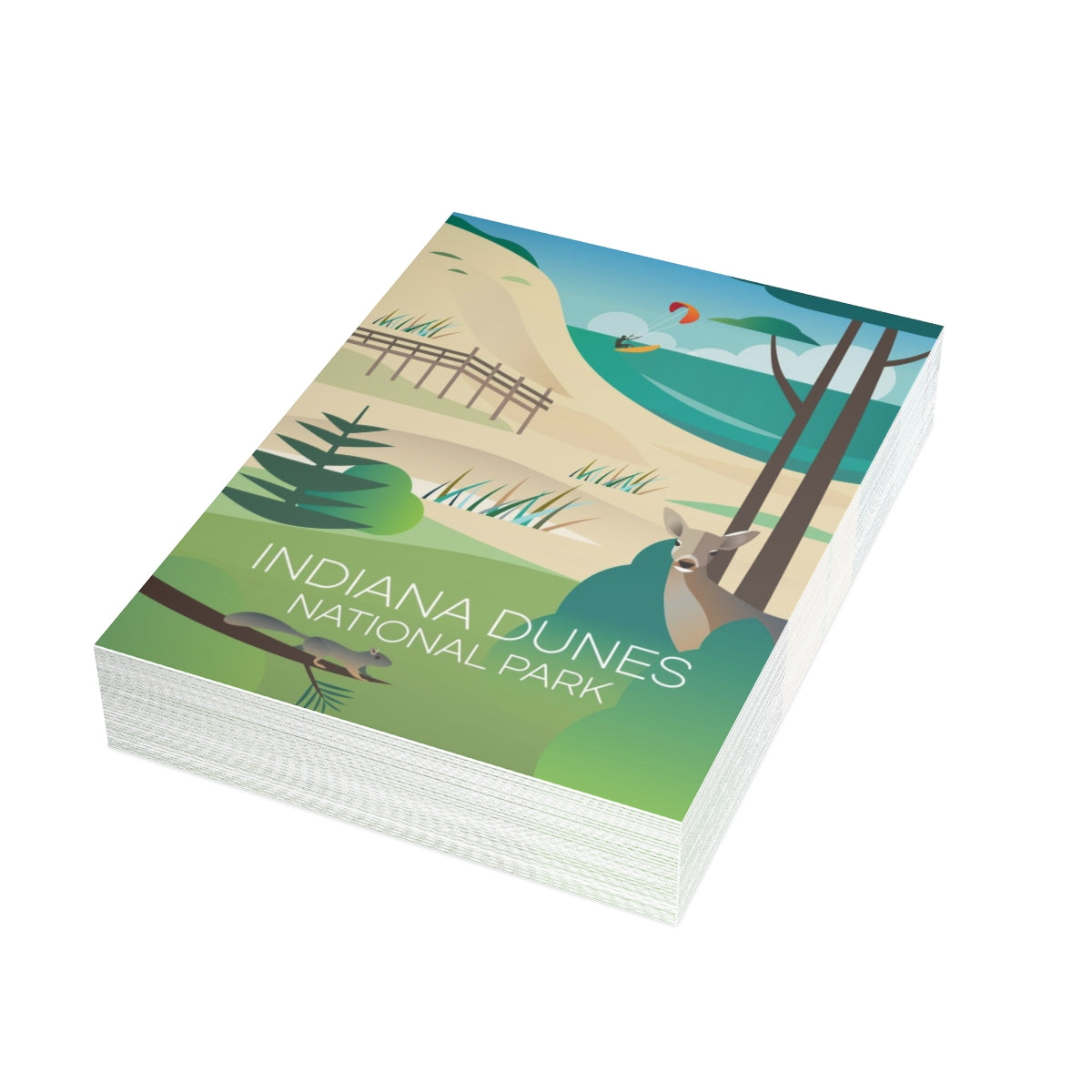 Indiana Dunes National Park Folded Matte Notecards + Envelopes (10pcs)