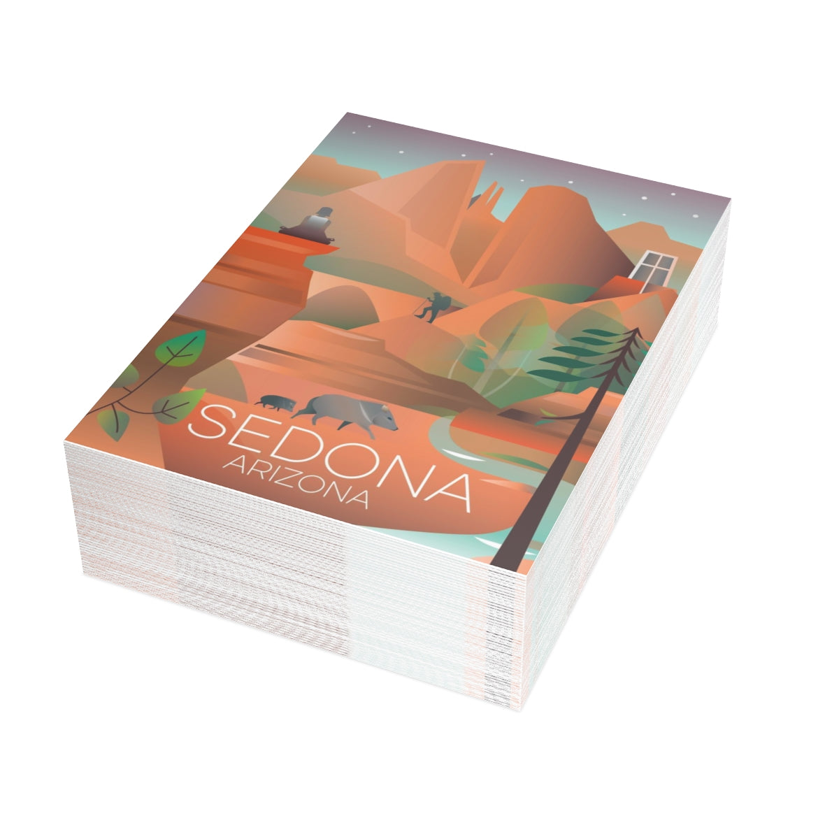 Sedona Folded Matte Notecards + Envelopes (10pcs)