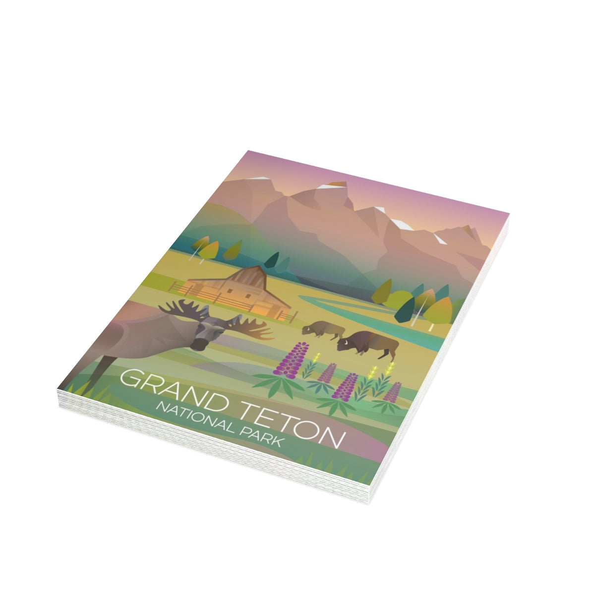 Grand Teton National Park Folded Matte Notecards + Envelopes (10pcs)
