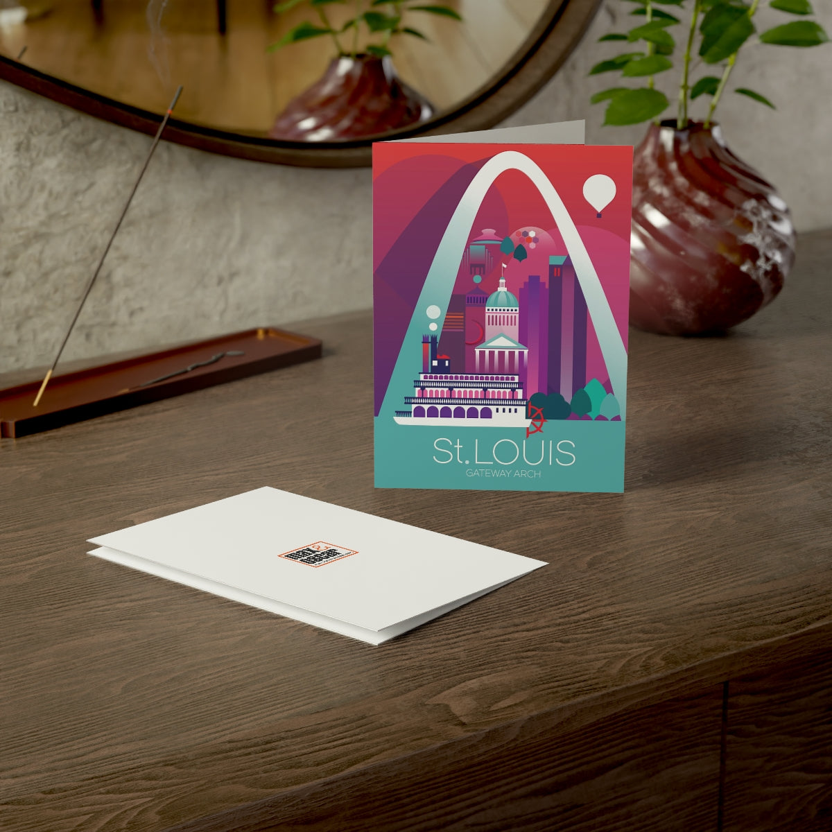 St Louis Folded Matte Notecards + Envelopes (10pcs)