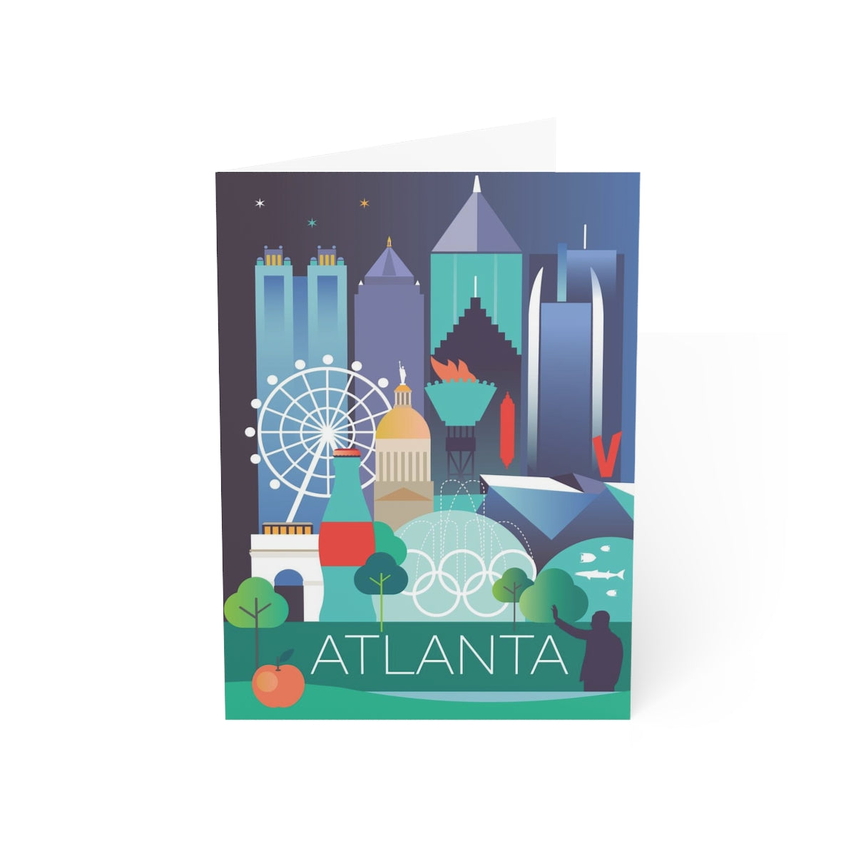 Atlanta Folded Matte Notecards + Envelopes (10pcs)