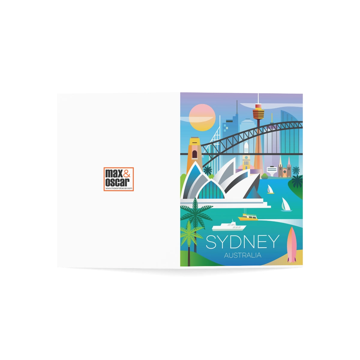 Sydney Folded Matte Notecards + Envelopes (10pcs)