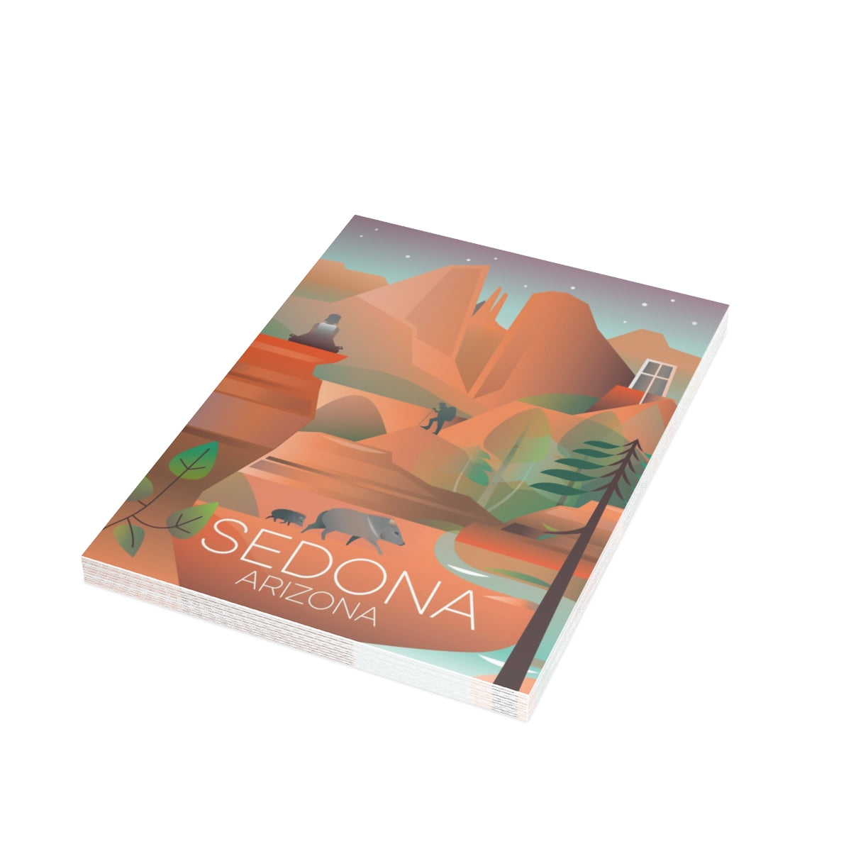 Sedona Folded Matte Notecards + Envelopes (10pcs)