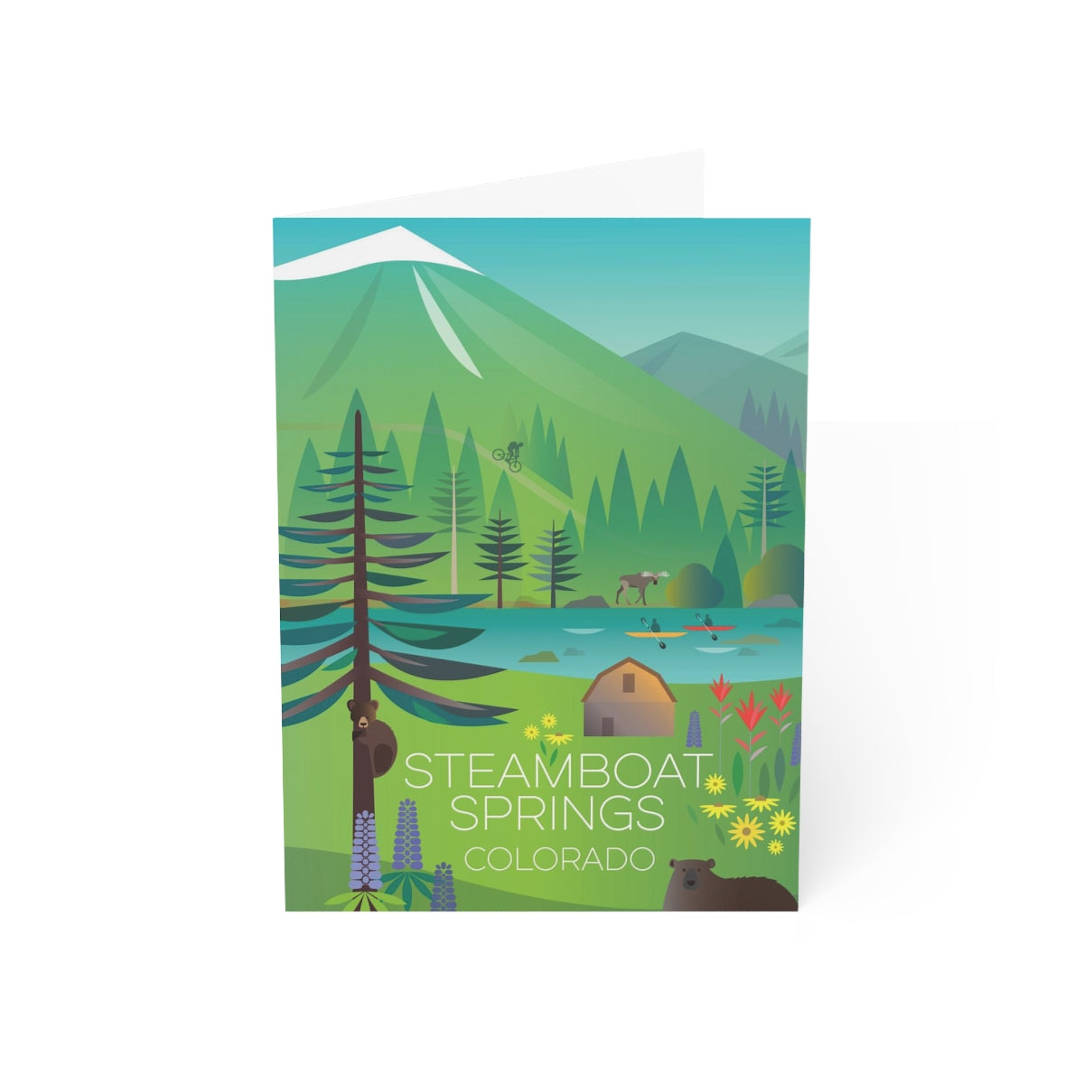 Steamboat Springs Folded Matte Notecards + Envelopes (10pcs)