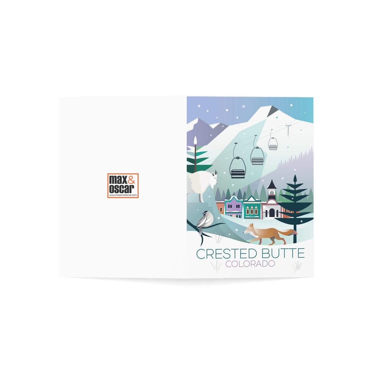 Crested Butte Folded Matte Notecards + Envelopes (10pcs)