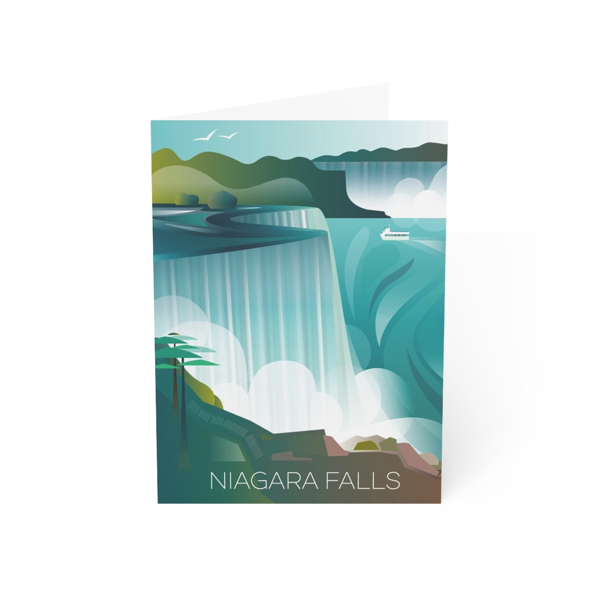 Niagara Falls Folded Matte Notecards + Envelopes (10pcs)