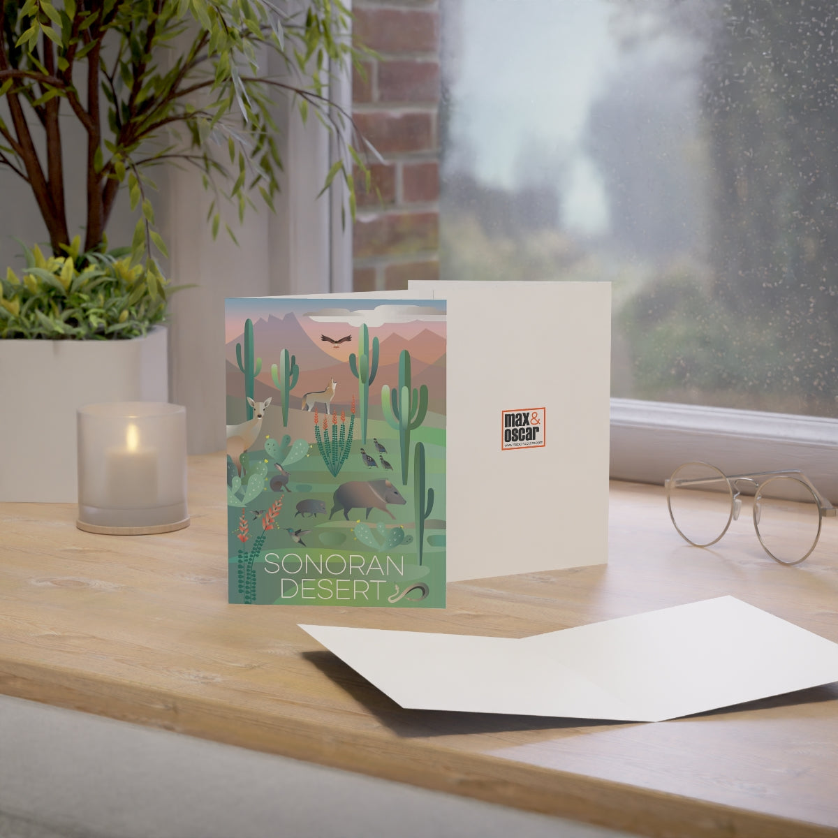 Sonoran Desert Folded Matte Notecards + Envelopes (10pcs)