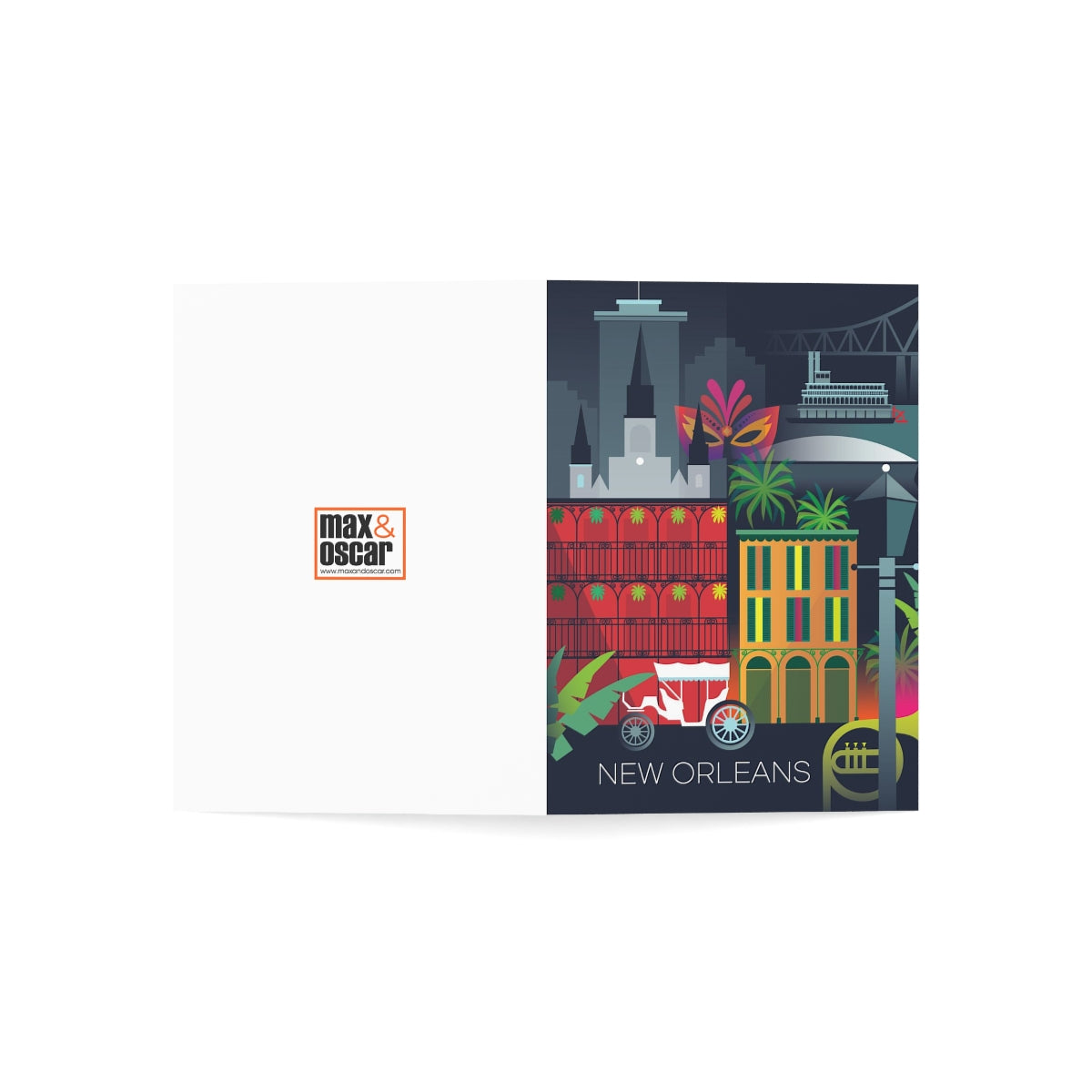 New Orleans Folded Greeting Cards + Envelopes (10pcs)
