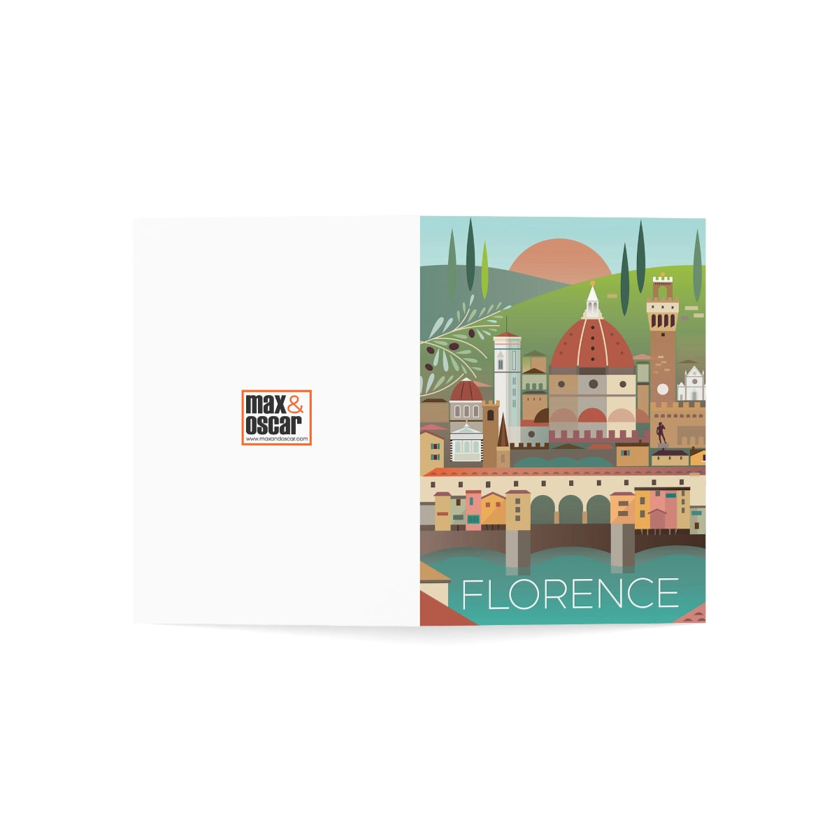Florence Folded Matte Notecards + Envelopes (10pcs)