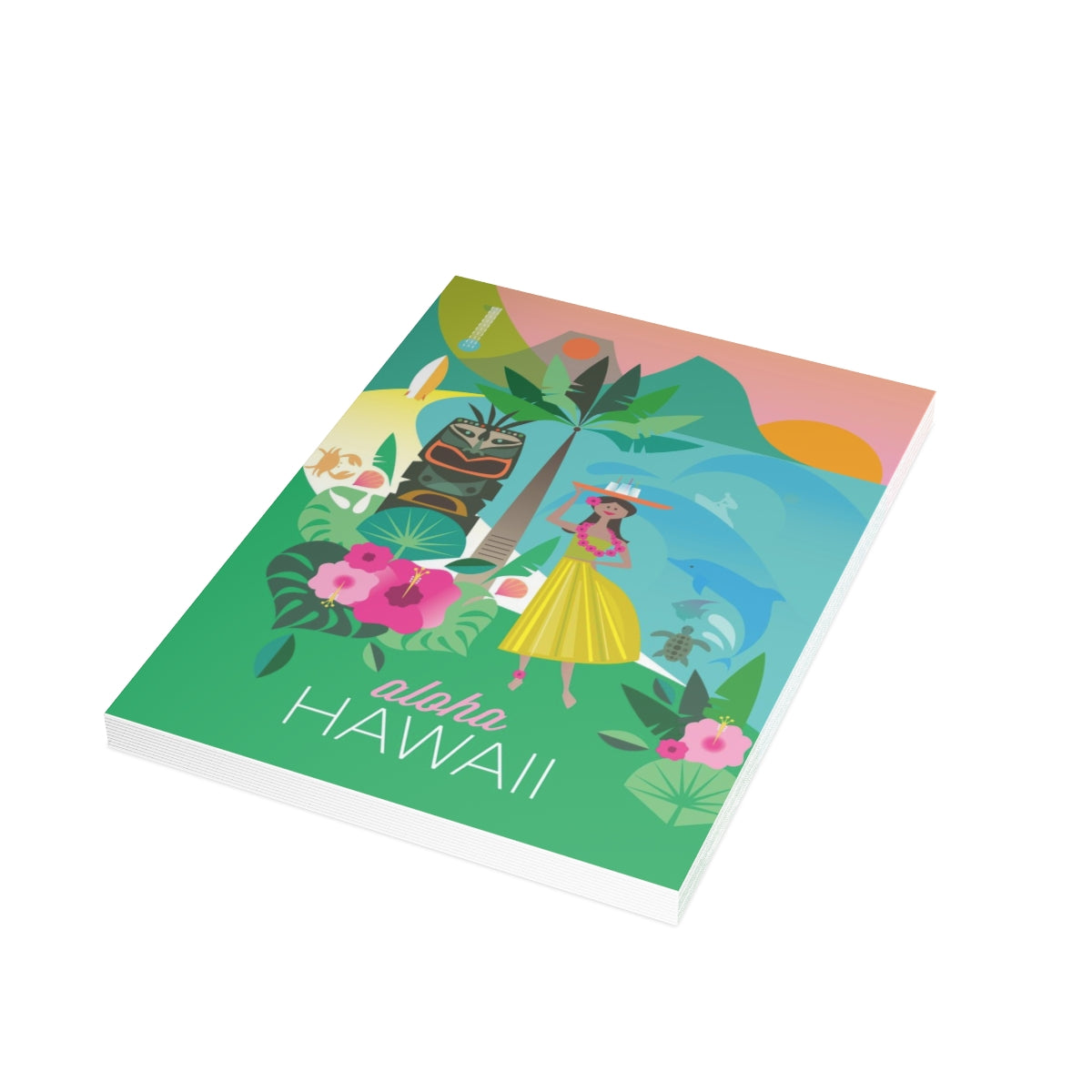 Hawaii Folded Matte Notecards + Envelopes (10pcs)