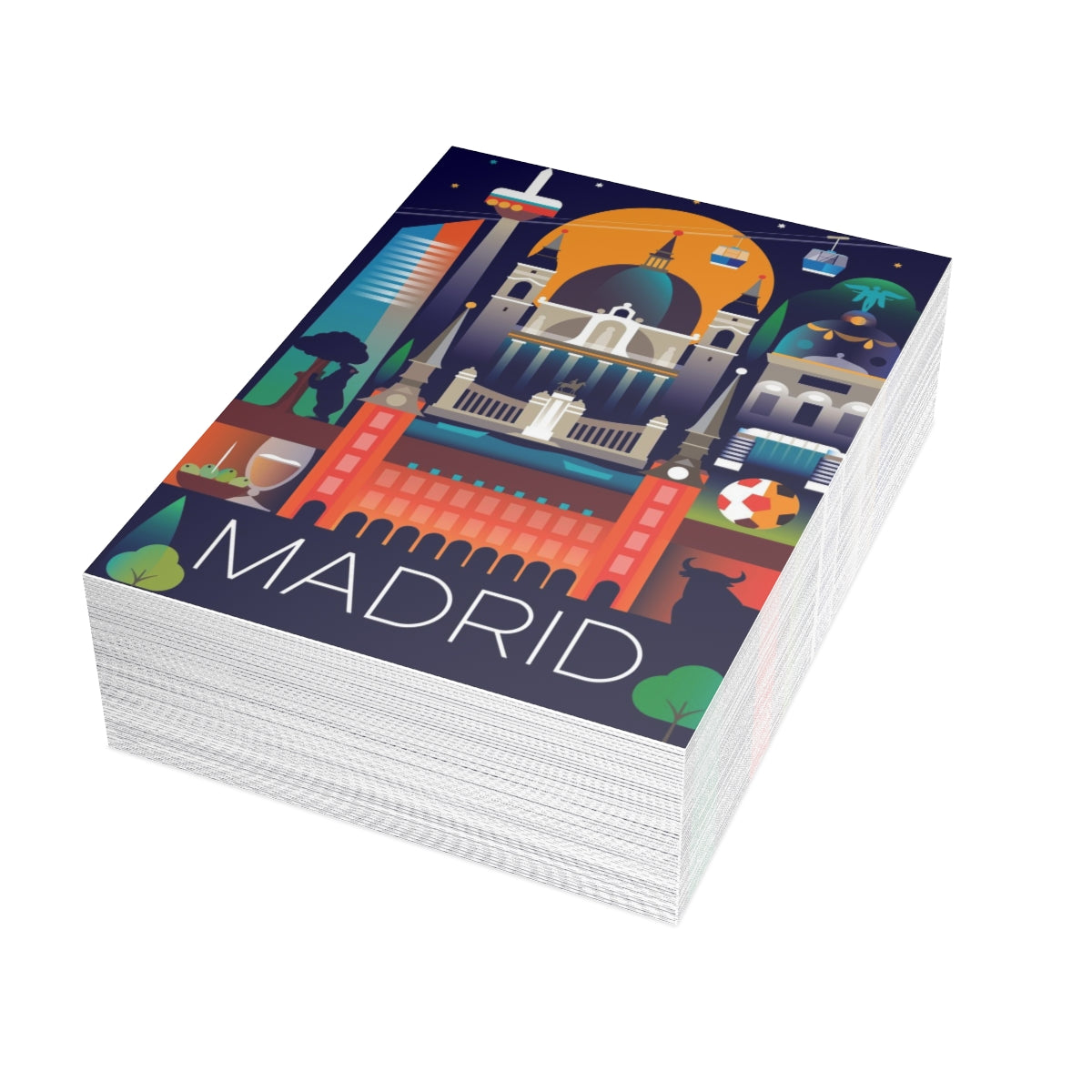 Madrid Folded Matte Notecards + Envelopes (10pcs)