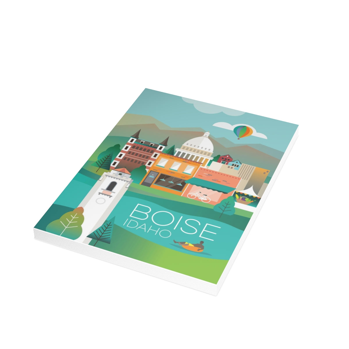 Boise Folded Matte Notecards + Envelopes (10pcs)