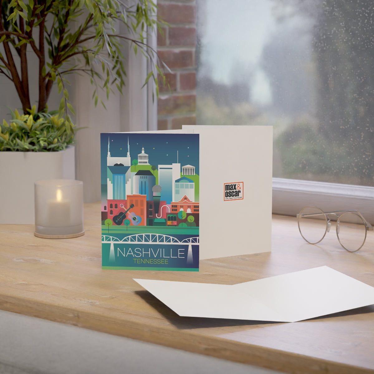 Nashville Folded Matte Notecards + Envelopes (10pcs)