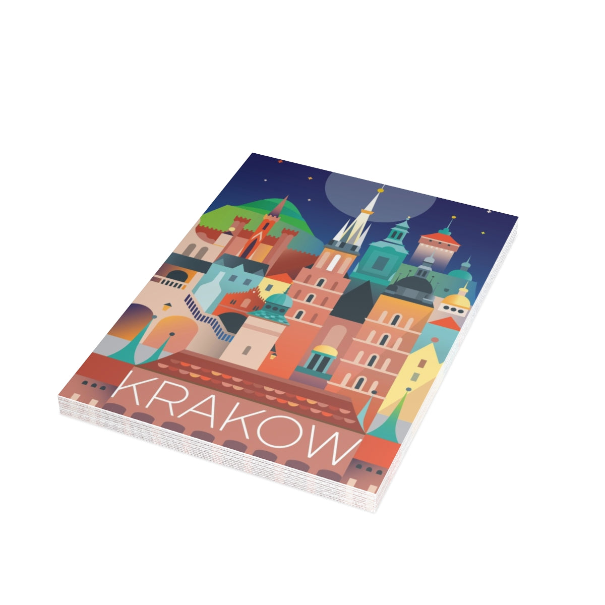 Krakow Folded Matte Notecards + Envelopes (10pcs)