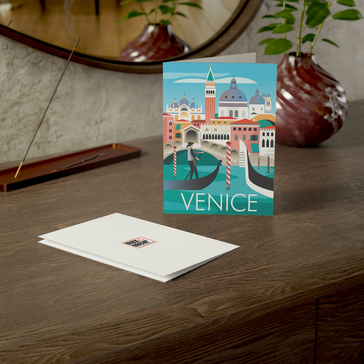 Venice Folded Matte Notecards + Envelopes (10pcs)