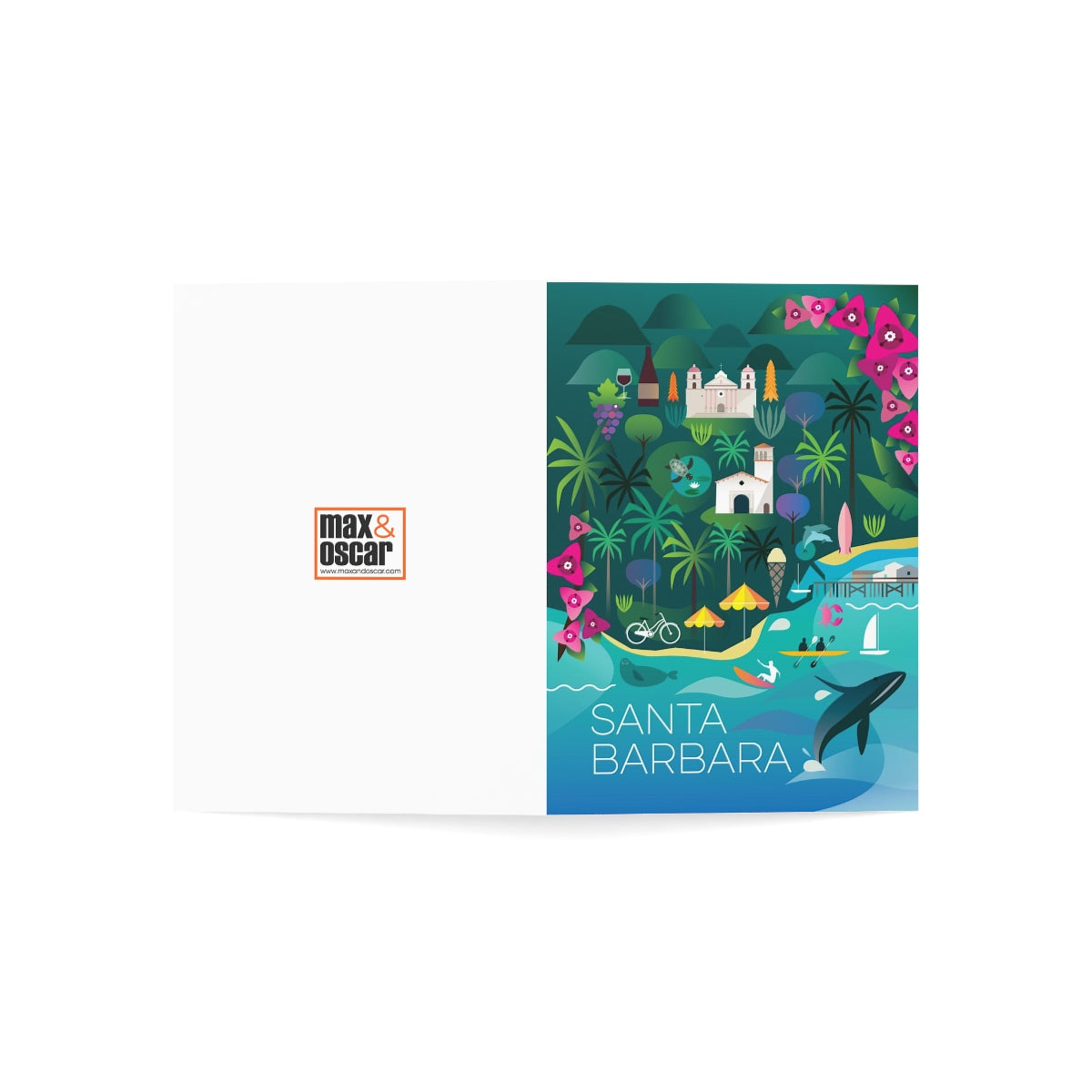 Santa Barbara Folded Matte Notecards + Envelopes (10pcs)