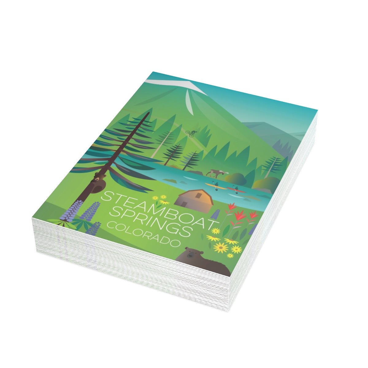 Steamboat Springs Folded Matte Notecards + Envelopes (10pcs)