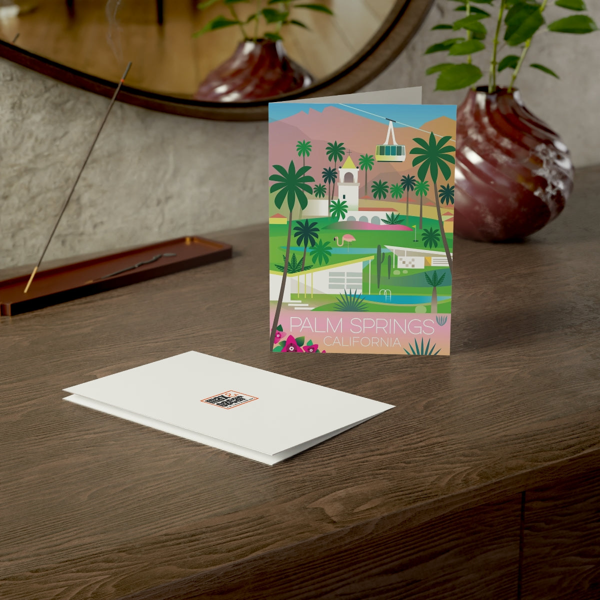 Palm Springs Folded Matte Notecards + Envelopes (10pcs)