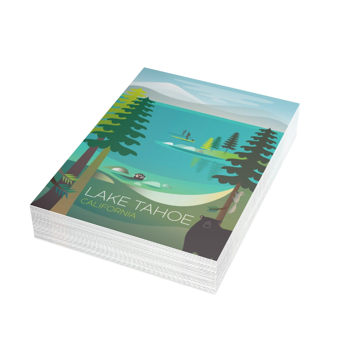 Lake Tahoe Folded Matte Notecards + Envelopes (10pcs)